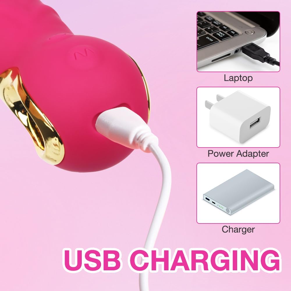 GKLWEJ G-Spot Vibrators, 22.1 cm/8.7 Inch Silicone Classic Vibrator Vibration for Women with Ring, Clitoris Vibration for Women with 10 Modes Vibrators, Sex Toy for Couples, Massage Stick – Bild 6