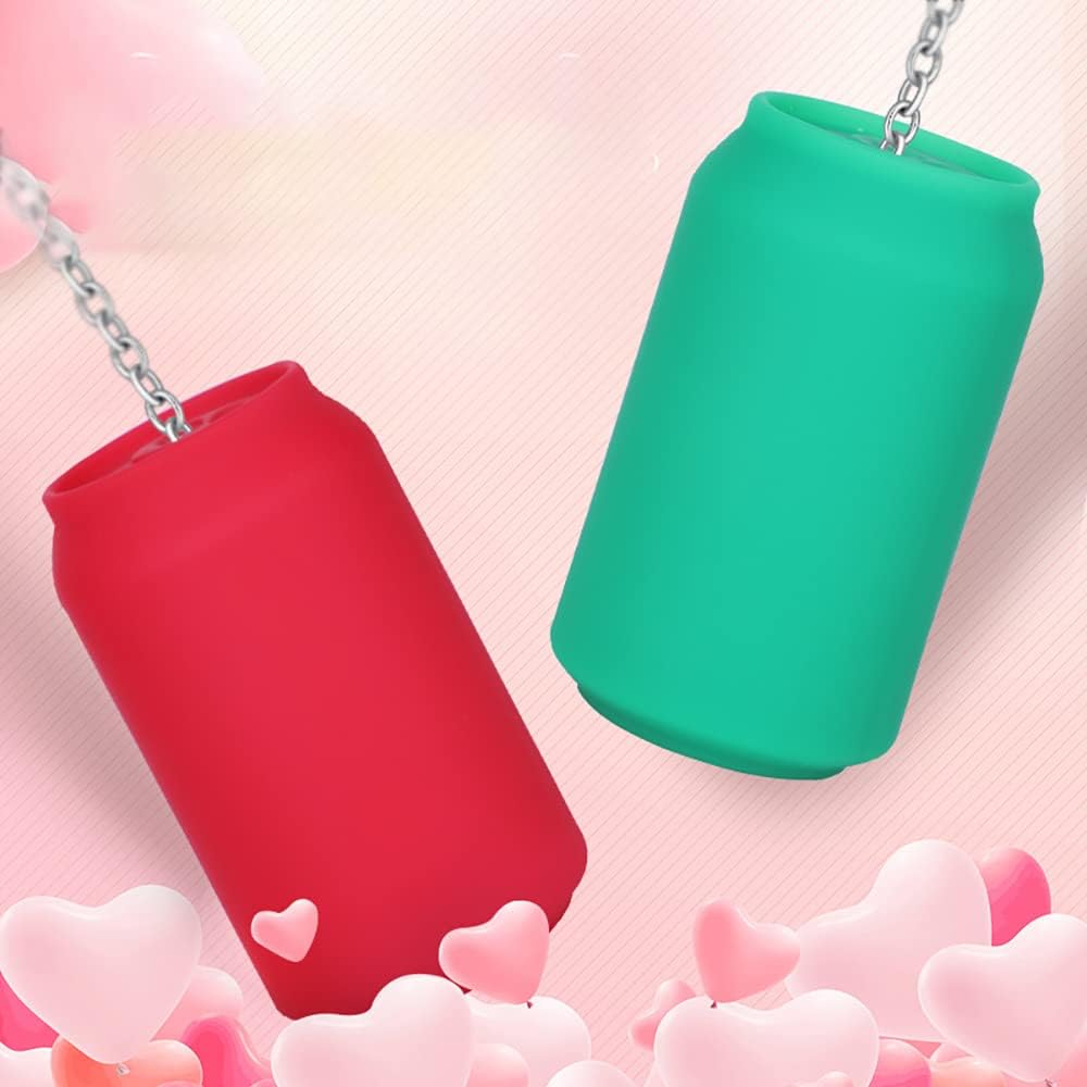 Jixaxe Liquid Silicone Plug with Stainless Steel Chain Cola Cans Shape Butt Plug Balls Chain Butt Plug Anus Dilator Stimulator Sex Toy for Couples Women Men (Green) – Bild 8