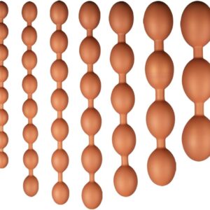 Jixaxe Extra Long Balls Devil Chain with Beads Dildo Hook Anus Masturbator Dilator Sexual Stimulation Graduation Sex Toy Plug for Men Women (M)