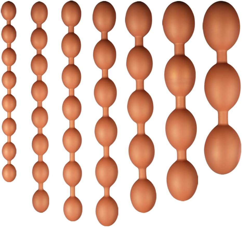 Jixaxe Extra Long Balls Devil Chain with Beads Dildo Hook Anus Masturbator Dilator Sexual Stimulation Graduation Sex Toy Plug for Men Women (M)