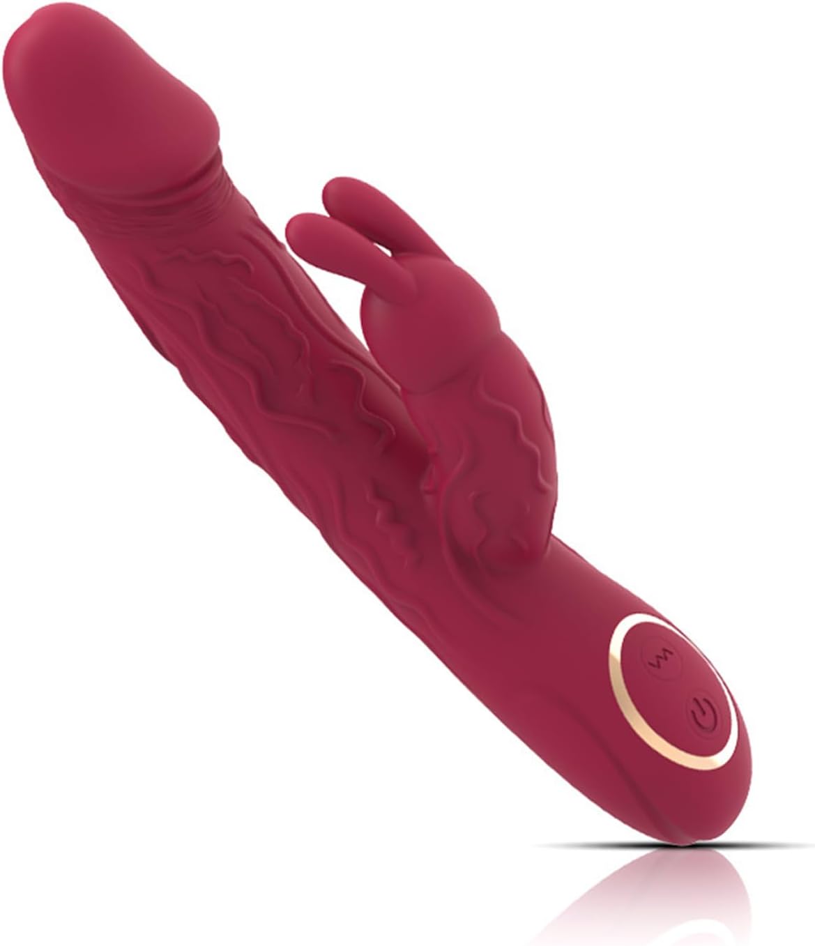 Jinqian Quiet and Strong Dildo Vibrator for Women, G-Spot Vibrators with Clitoral Stimulation for Women, 10 Vibration Modes, Rabbit Vibrator, Erotic Sex Toy for Couples, Extreme Sex