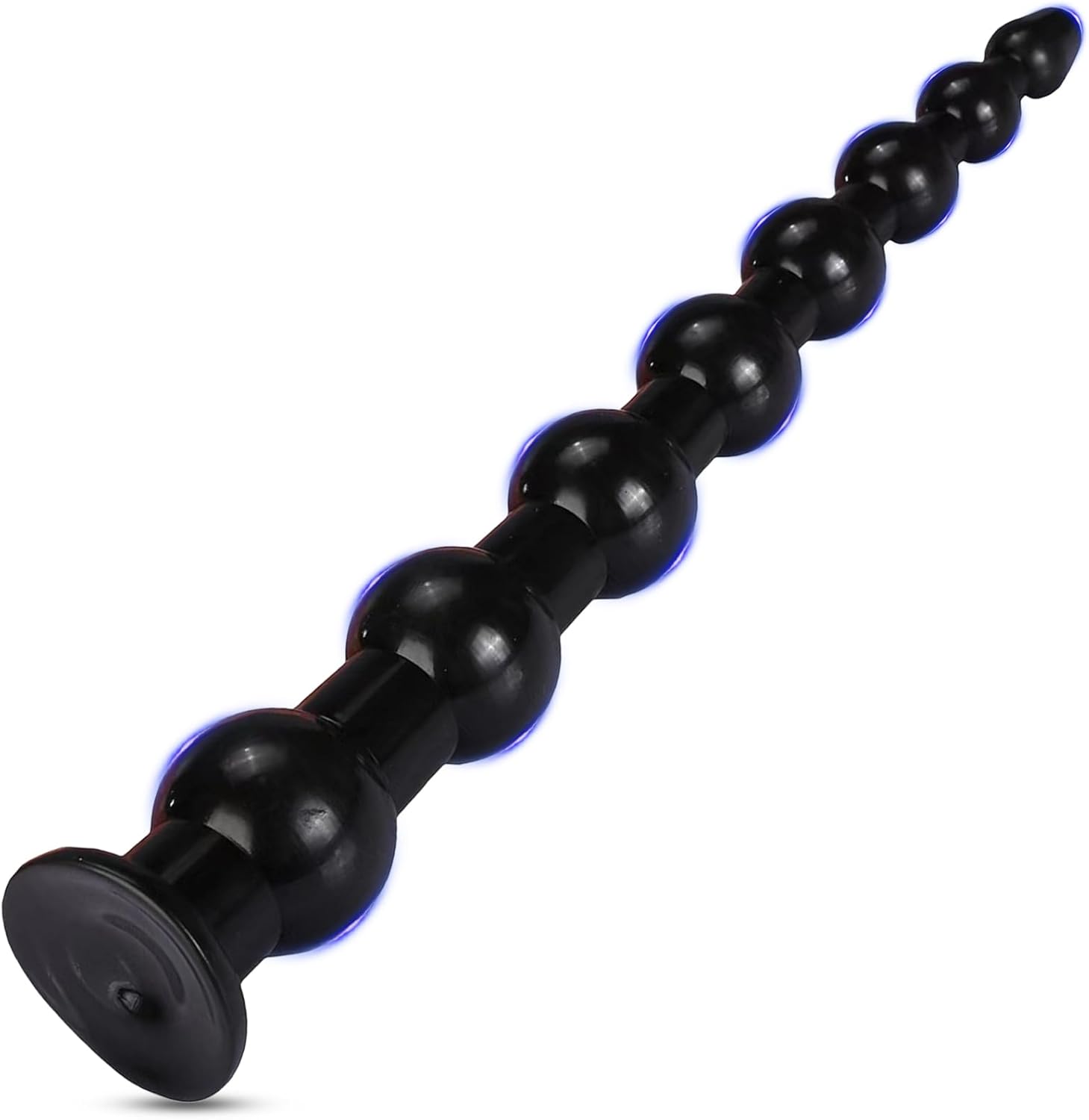 BDSMAGE 45 cm Large Plug, Giant Butt Plug, Dildo, XXL Toys, Stretcher, Bead Dilo Tail, Expander with Suction Cup, Erotic Sex Toy from 18 for Couples, Women, Men (Black)