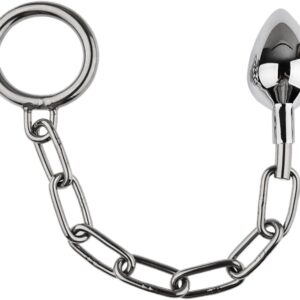 LOXICAI Extra Long Chain Metal Balls Stainless Steel Plug Chain Long Chain with Ring Dildo Ball Butt Plug Hook Anus Dilator Vagina Masturbation SM Sex Toy for