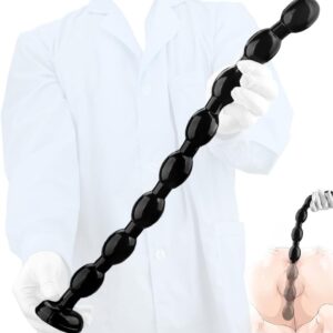 Leyuye 50 cm Extra Long Plug Balls Chain with 8 Beads Plug Toys with Dildo Suction Cup Long Balls Butt Plug Masturbator Chain SM Sex Toy for Men Women