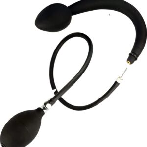 Inflatable Silicone Plug from 2.9 to 9.5 cm with Metal Ball Inflatable XXL Butt Plug with Vibration Effect & Valve Pump Plug for Women & BDSMS Lovers Pump Dildo Fetish Sex Toys FOPS D22-8 (M)