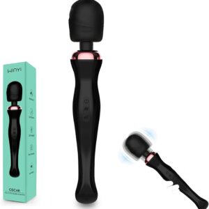 Silicone Av Vibrator Waterproof Massage Rod with 20 Vibration Modes 32 cm Female Vaginal Vibrator Masturbator Nipple Massager G-Spot Clitoris Stimulator Erotic Sex Toy for Couples