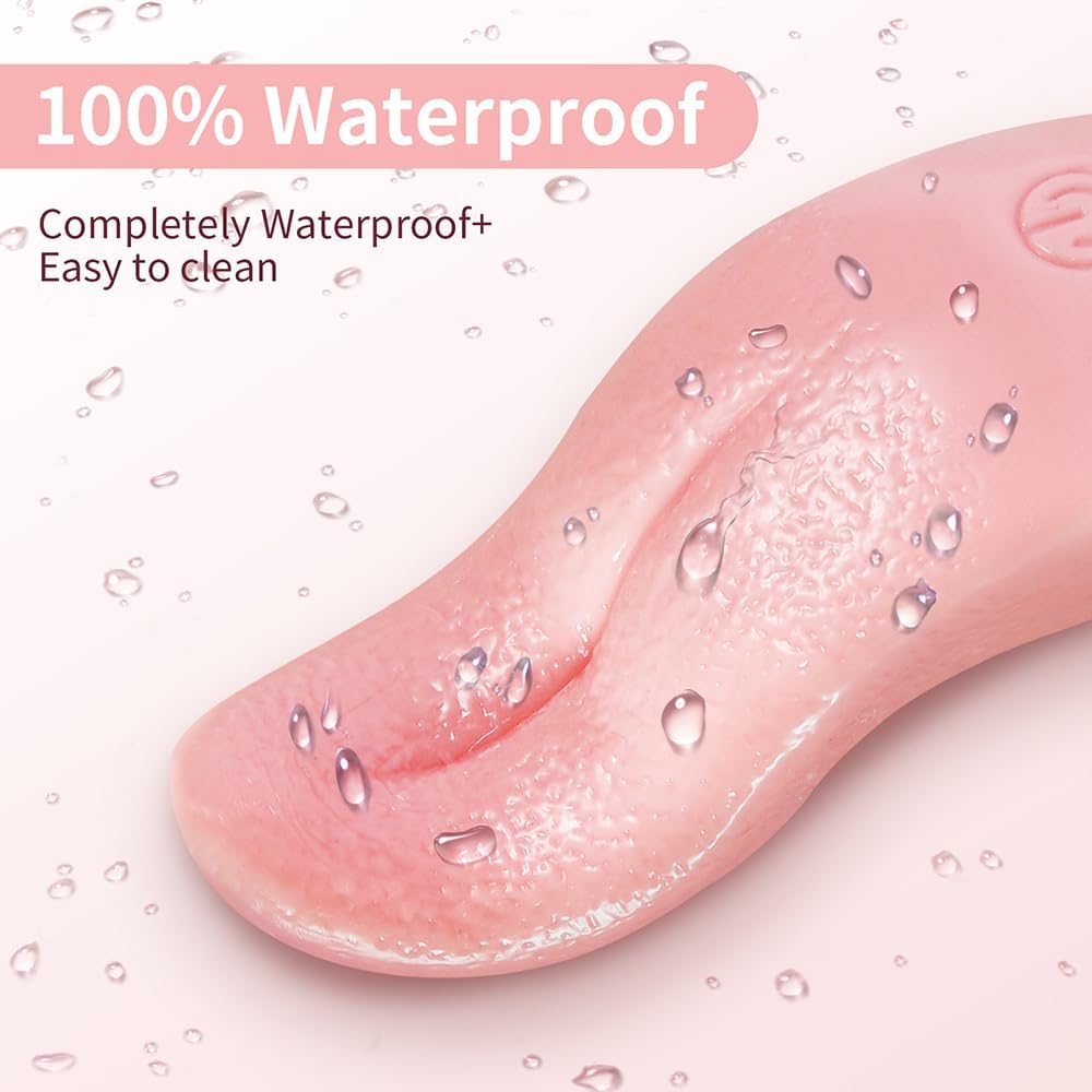 Xuomt Realistic Tongue Vibrator with 10 Vibration Modes, G-Spot Vagina Stimulator, Smart Female Masturbator, Nipple Stimulation of the Clitoris, Oral Dildo, Sex Toy for Women, Couples (Pink) – Bild 7