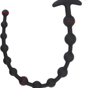 ChicLSQ Balls Chain Silicone, Plug for Women Men, Butt Plug Plugs, Sex Toy, Toys, Sex Toy for Couples, Extreme Sex, Sex Toy for Women Men (S)