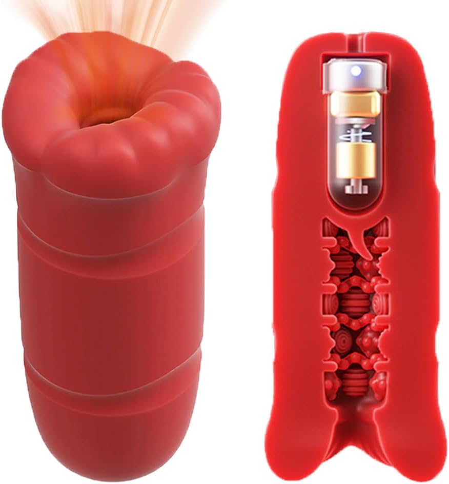 Electric Masturbator Man Hands-Free Cup with 10 Vibration Blow Job Massage Function, Sex Toy for Men, Pocket Pussy Masturbators, Masturbating for Men