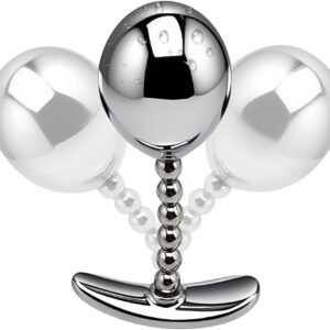 Ball Chain, Beads, Sex Toy, Love Balls, Chain with 1 Ball, Anus Dilator, Buttplug Chain, Metal Balls, G-Spot Stimulate Masturbator, Chain for Women and Men (One Round Ball)