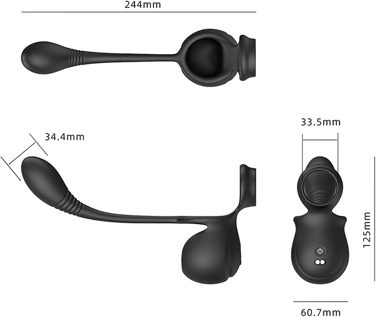 Ring Vibrators App Controlled Lock Ring Egg Wrap Massager with 9 Vibration Modes for Long-Lasting Erection Ring for Testicles Massager Sex Toy for Men – Bild 3