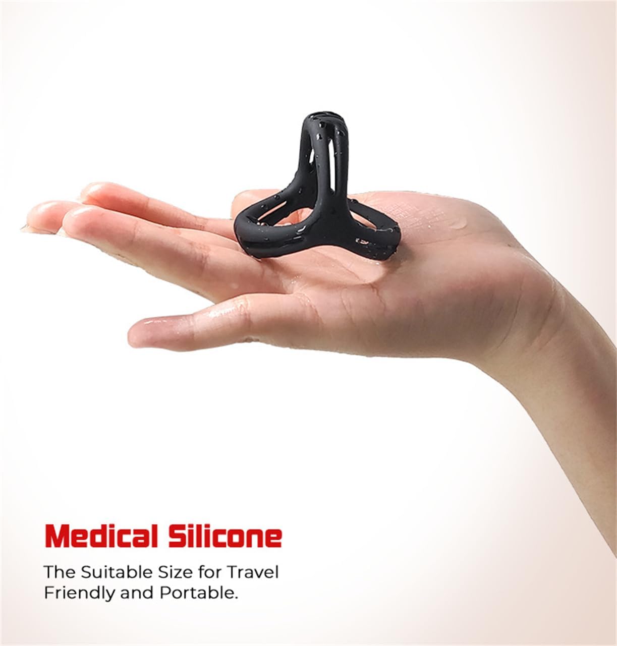 Multifunctional Silicone Yoga Ring Black Y Shape Silicone Tool, Stress Relief Ring Toy – Bild 6