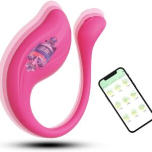 G-Spot Vibrators with App Smart Vibro Egg Silicone G-Spot Clitoris 9 Vibration Modes Vibrator Sets Erotic Mini Training of Vaginal Muscles Sex Toy for Women Couples (Red)