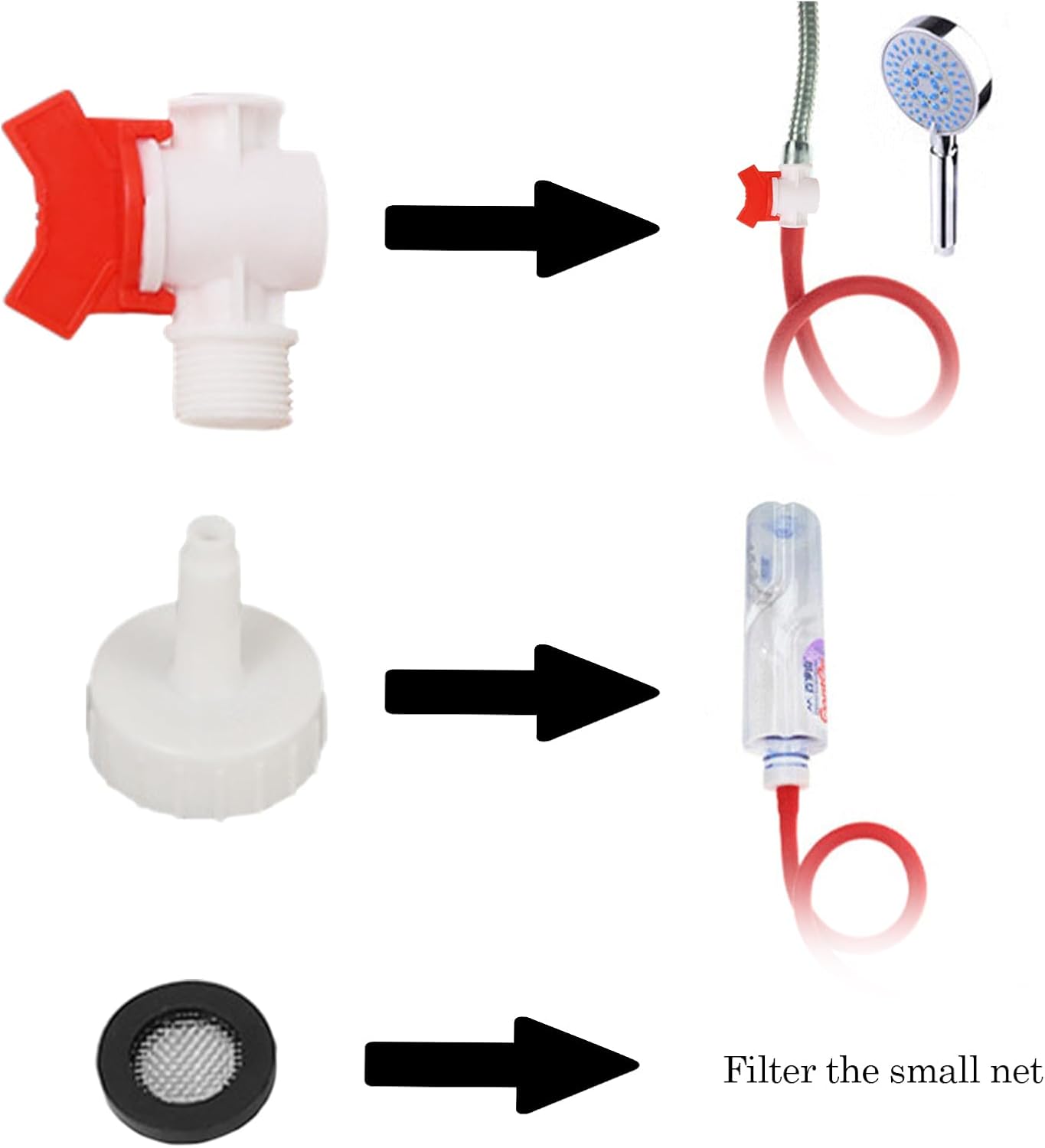 200 cm Shower Butt Plug Red, Enema for Intestinal Cleansing (with Valve Prevents Backflow), Enema Plug, Enema Plug Dildo, Shower Woman, Shower Men, Shower, Sex Toy Both – Bild 3