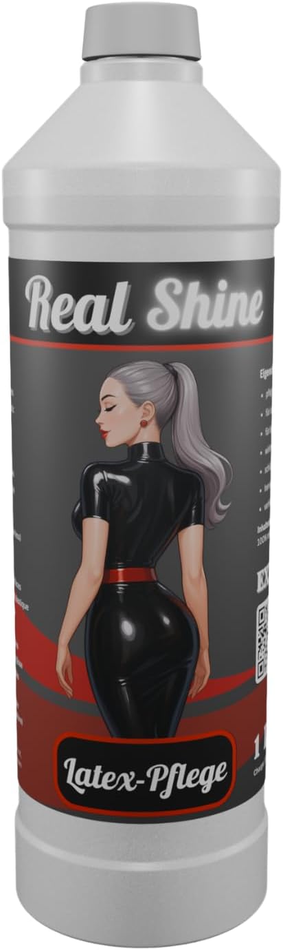 Optimal Products Latexpflege REALSHINE Silikonöl Kanister I dermatologisch getestetes Öl für Latex I professionelle Gummipflege & ergiebige Anziehhilfe I geruchslose Latexpflege für Hochglanz-Optik