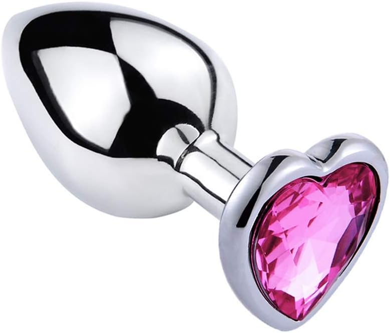 SXOVO Stainless Steel Butt Plug with Crystal, Sex Toy l rose red – Bild 3
