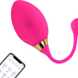 ZWFUN App Controlled G-Spot Ball Vibrator, Female Vagina Stimulator Massager for Women Wireless Remote Control Vibrators Carry Vibrating Egg Toy for Couples (Black-A)