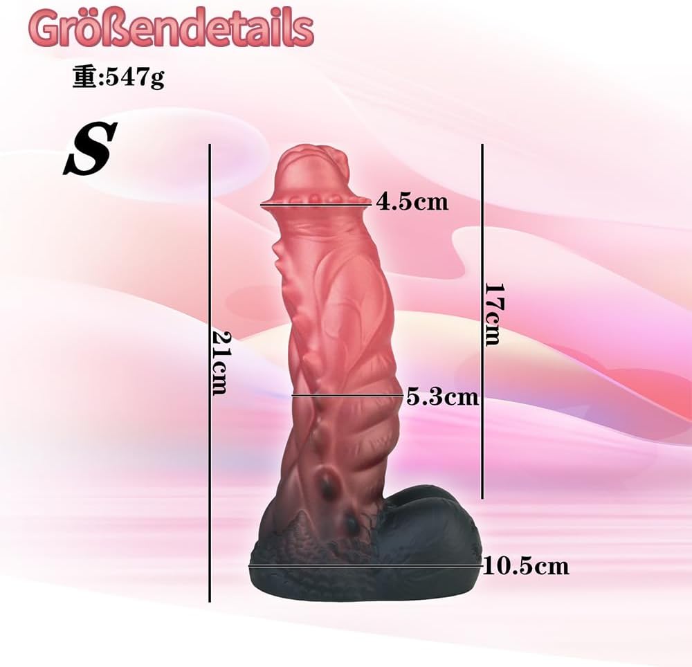 Veyjuns XXL Monster Dildo Alien Realistic Fantasy Dildo Silicone with Suction Cup Giant Plug G-Spot Stimulator Soft Dildo Sex Toy for Men Women Couples (S) – Bild 4