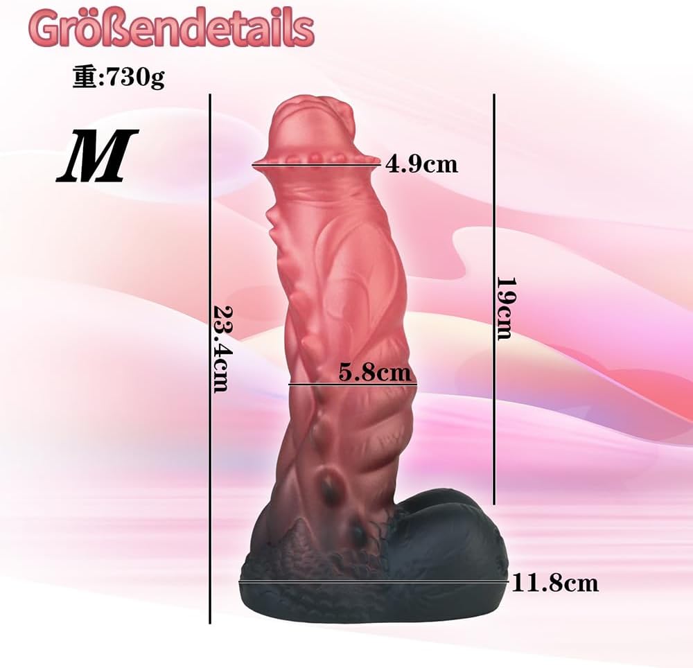 Veyjuns XXL Monster Dildo Alien Realistic Fantasy Dildo Silicone with Suction Cup Giant Plug G-Spot Stimulator Soft Dildo Sex Toy for Men Women Couples (S) – Bild 5