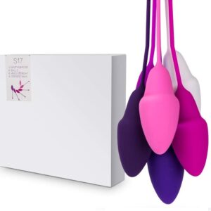Kegel Exercise Weights, Kegel Balls-Doctor Recommended for Bladder Control&Postpartum Pelvic Floor Exercise,Set of 6 Premium Silicone Kegel Exercise Equipment for Women:Beginners&Advanced