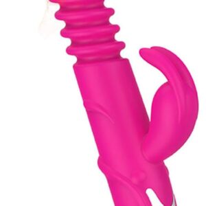 TYDAY Rabbit Vibrator Double Motor Clitoral Stimulator Intelligent Heating G-Spot Vibrator Silicone with 12 Vibration Modes Quiet Shock Function Telescopic Vibrator Sex Toys for Women