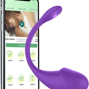 Vibrator Vibrator Sex Toy for Women with 10 Vibration Modes App Control Vibrators Plug G-Spot Stimulator Sex Toy for Men, Women (Purple App)