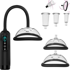 Electric Vacuum Pump for Women with 6 Suction Modes and LCD Display Pussy Pump with Nipple Suction and Clitoris Teat Sex Toy for Women Solo Vagina Stimulator as Sex Toy for Couples LZYLWC