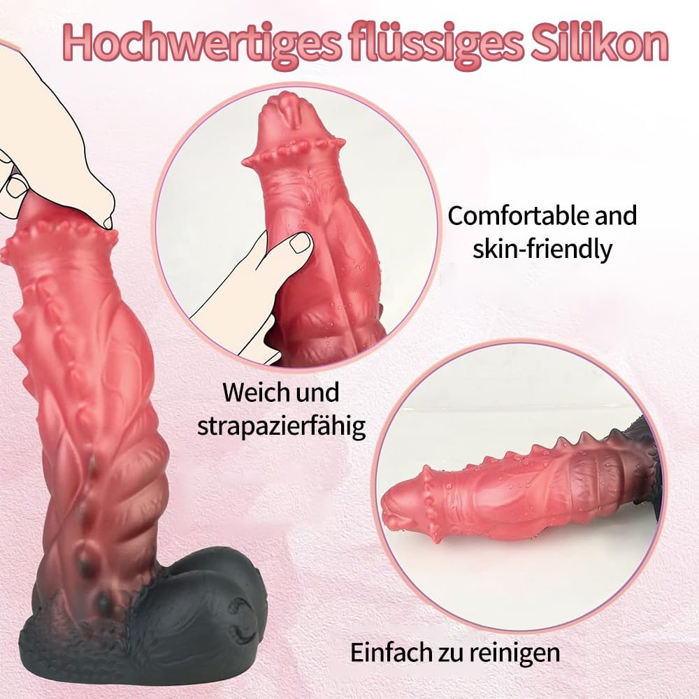 Veyjuns XXL Monster Dildo Alien Realistic Fantasy Dildo Silicone with Suction Cup Giant Plug G-Spot Stimulator Soft Dildo Sex Toy for Men Women Couples (S) – Bild 3