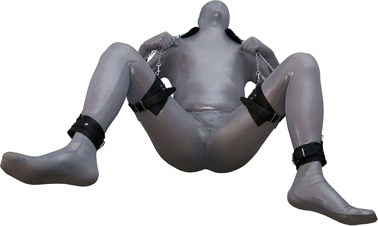 BDSM Bondage Travel Sex Sling Love Swing Leather Black with Chains/Travel Sex Sling