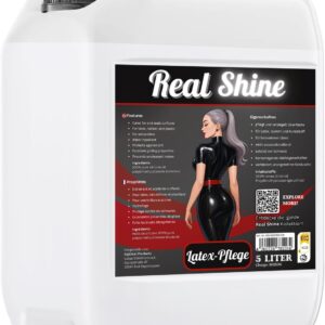 Optimal Products Latexpflege REALSHINE Silikonöl Kanister I dermatologisch getestetes Öl für Latex I professionelle Gummipflege & ergiebige Anziehhilfe I geruchslose Latexpflege für Hochglanz-Optik