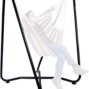 AMANKA Hanging Chair Frame up to 150 kg – 155 cm Hanging Chair Stand for Children and Adults – Metal