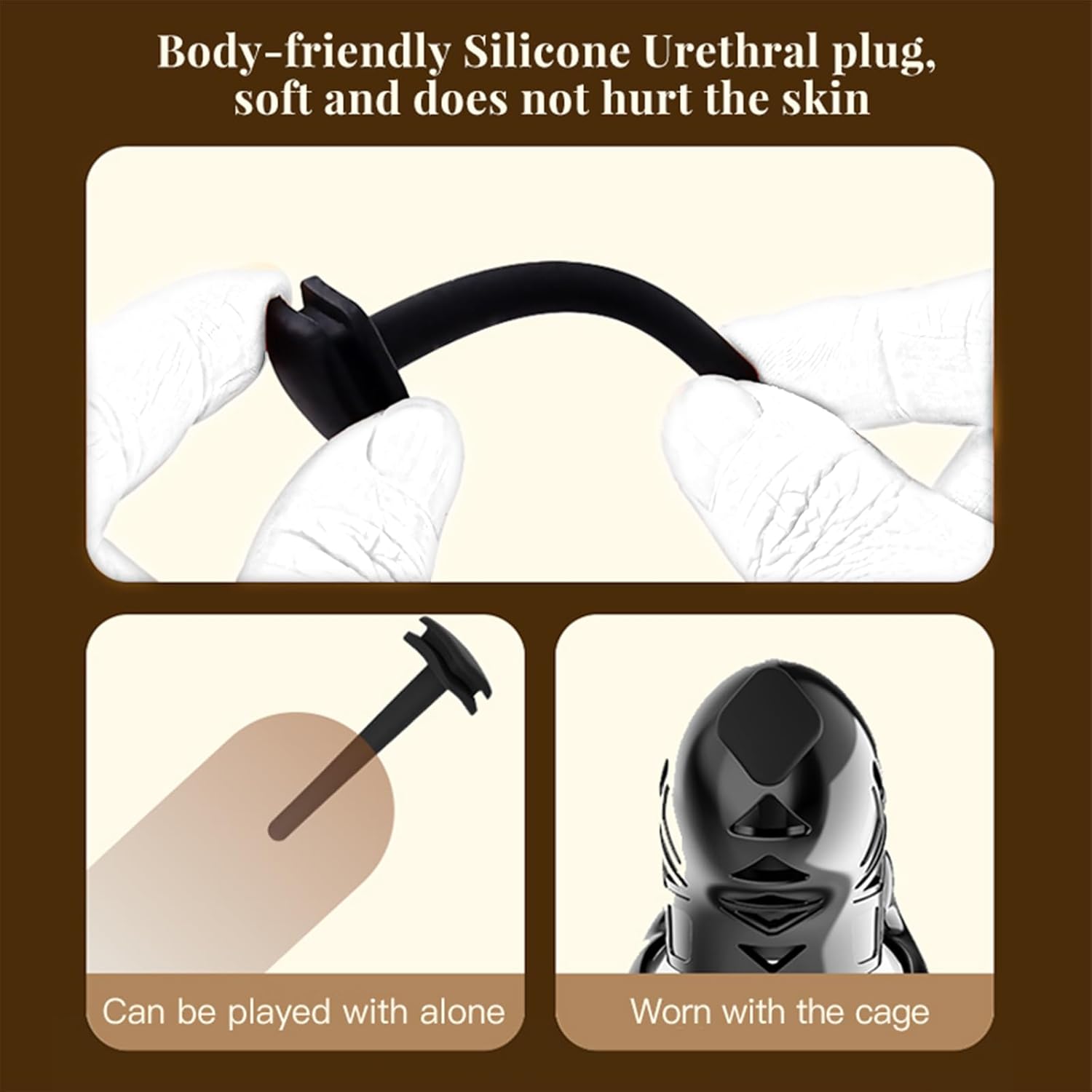 LZMYZ App Remote Control Electric Shock Chastity Cage Male Smart Function Cage Chastity Cage with Time & Positioning Extreme Bondage Stimulate SM Sex Toys for Men Couple – Bild 6