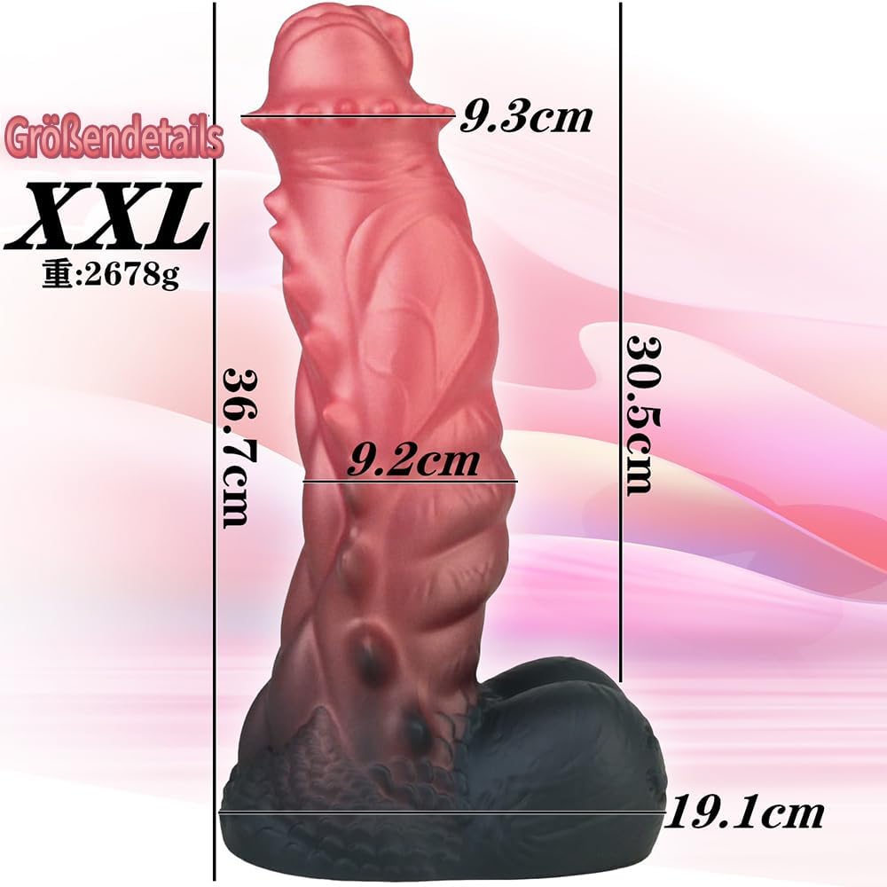 Veyjuns XXL Monster Dildo Alien Realistic Fantasy Dildo Silicone with Suction Cup Giant Plug G-Spot Stimulator Soft Dildo Sex Toy for Men Women Couples (S) – Bild 8