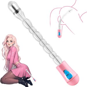 Balls Chain with 6 Beads, Mini Vibrator Prostate Massage, 12 Frequency Anus Vibrator G-Spot Stimulator, Plug for Beginners Masturbator Sex Toy