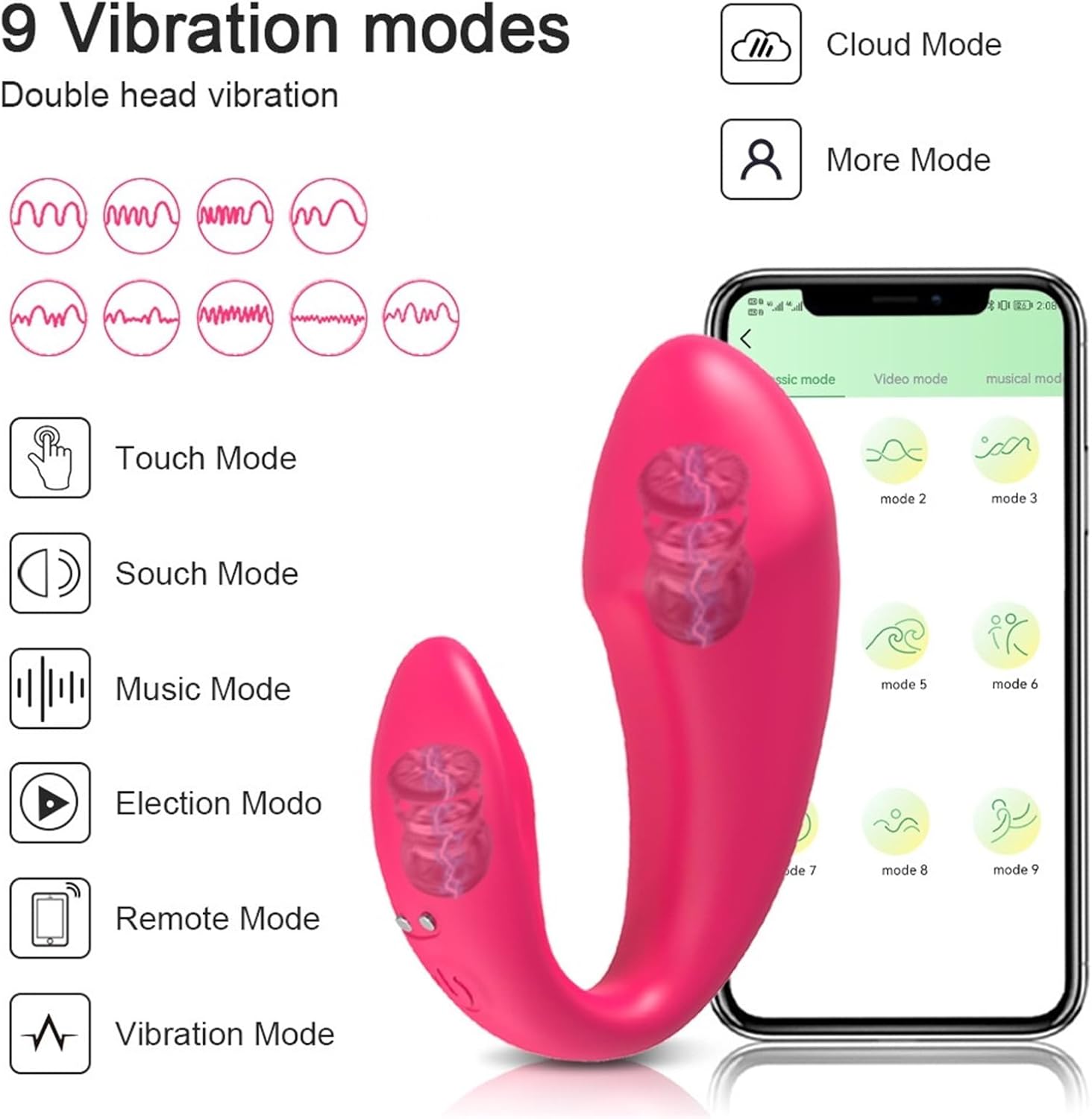 Bullet Vibrator App Controlled Bluetooth Connection G Spot Clitoris Vibrator with 10 Vibration Modes for Her Clitoris Stimulator G-Spot Vibration Sex Toy for Women and Couples – Bild 4