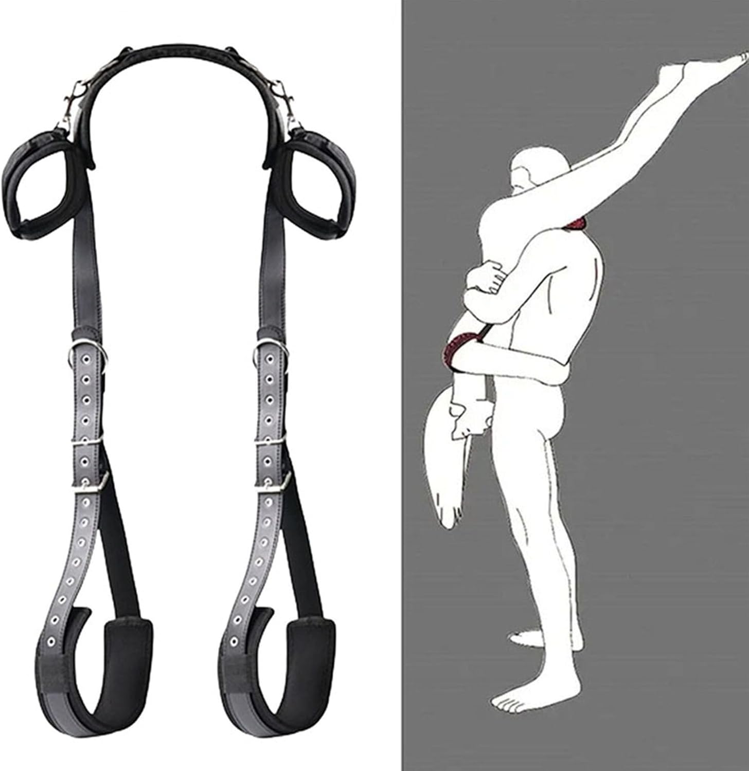 BDSM Sex Bondage Restraints Bondage Set with Handcuffs Ankle Restraints Adjustable Thigh Bandage Ropes and Soft Neck Support Sex Toys for Couples Sex Bondage Set Bondage Set – Bild 7