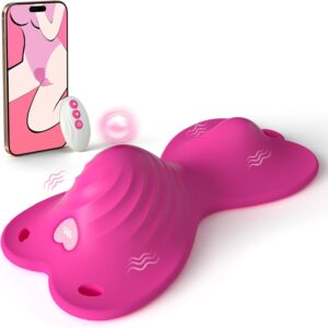App Remote Control Vibrator 9+9 Dual Motor Vibration Modes Butterfly G Spot Vibrators Portable Clitoral Vibrator Sit & Ride Sex Toy for Women Vibrator Sets Women Clitoris Stimulator for Her