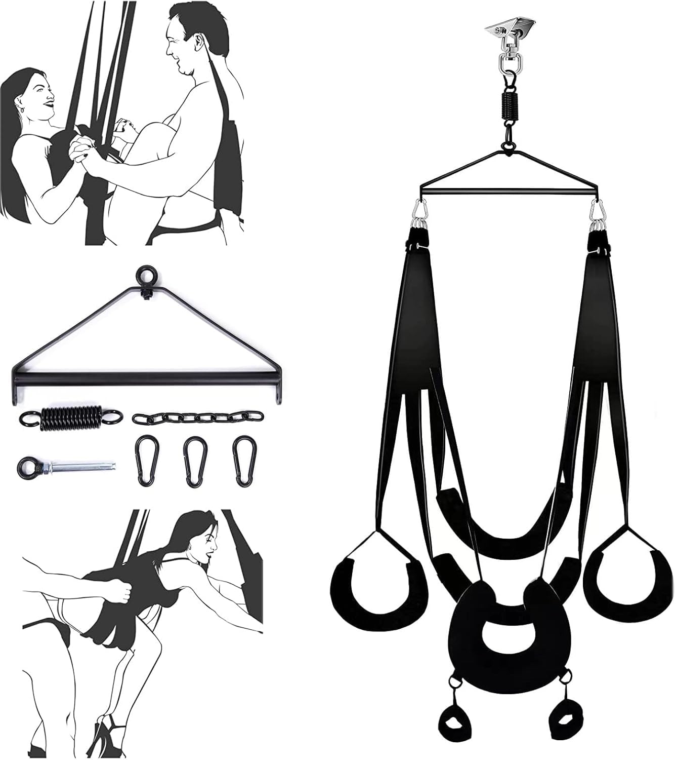 BDSM Love Swing Sex Swing for the Ceiling Bondage Set Love Swing Sex Swing Sex Swing for Couples with Extreme Sex Door Swing Slave SM Set BDSM Set