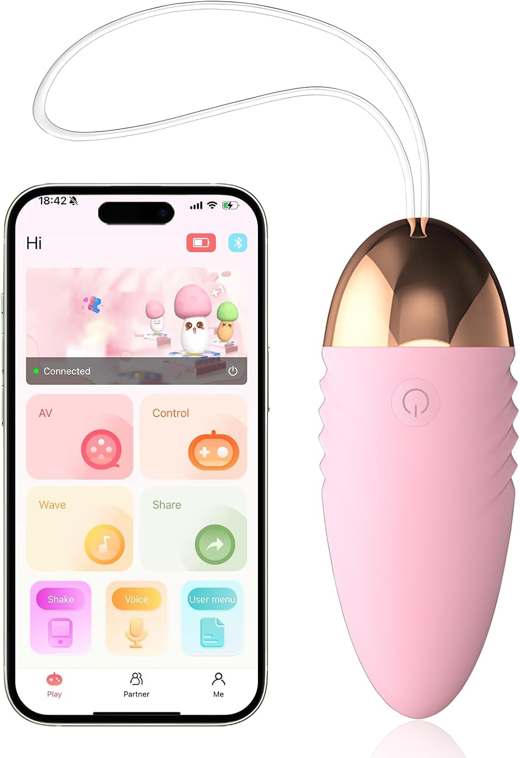 App Vibration Vibrator: Oziral Mini Vibrator for Women with 10 Vibration Modes for G-Spot & Clitoris Love Balls with Remote Control Sex Toy for Couples and Women Rechargeable Pink