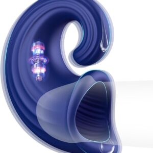 Masturbating for Men, Glans Stimulator, Sex Toy for Men, Silicone Beads Wrap Masturbator, 10 Modes, Vibrator Sets, Sex Toy for Men, Solo Couples, Masturbators, Pocket Pussy