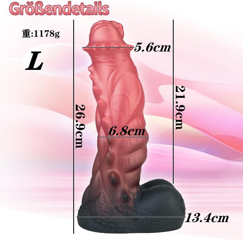 Veyjuns XXL Monster Dildo Alien Realistic Fantasy Dildo Silicone with Suction Cup Giant Plug G-Spot Stimulator Soft Dildo Sex Toy for Men Women Couples (S) – Bild 6