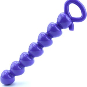 FOPS A44-3 Necklace 14.5 cm Diameter 2 cm 7 Beads Silicone Purple with Pull Handle