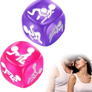 2-Piece Dice Game Set, Seductive Dice for Women and Men, Sex Positions for Couples, Kama Sutra Sex Game for Adults, Erotic Cube Sex Positions Textbook for Couples for Couples Adults
