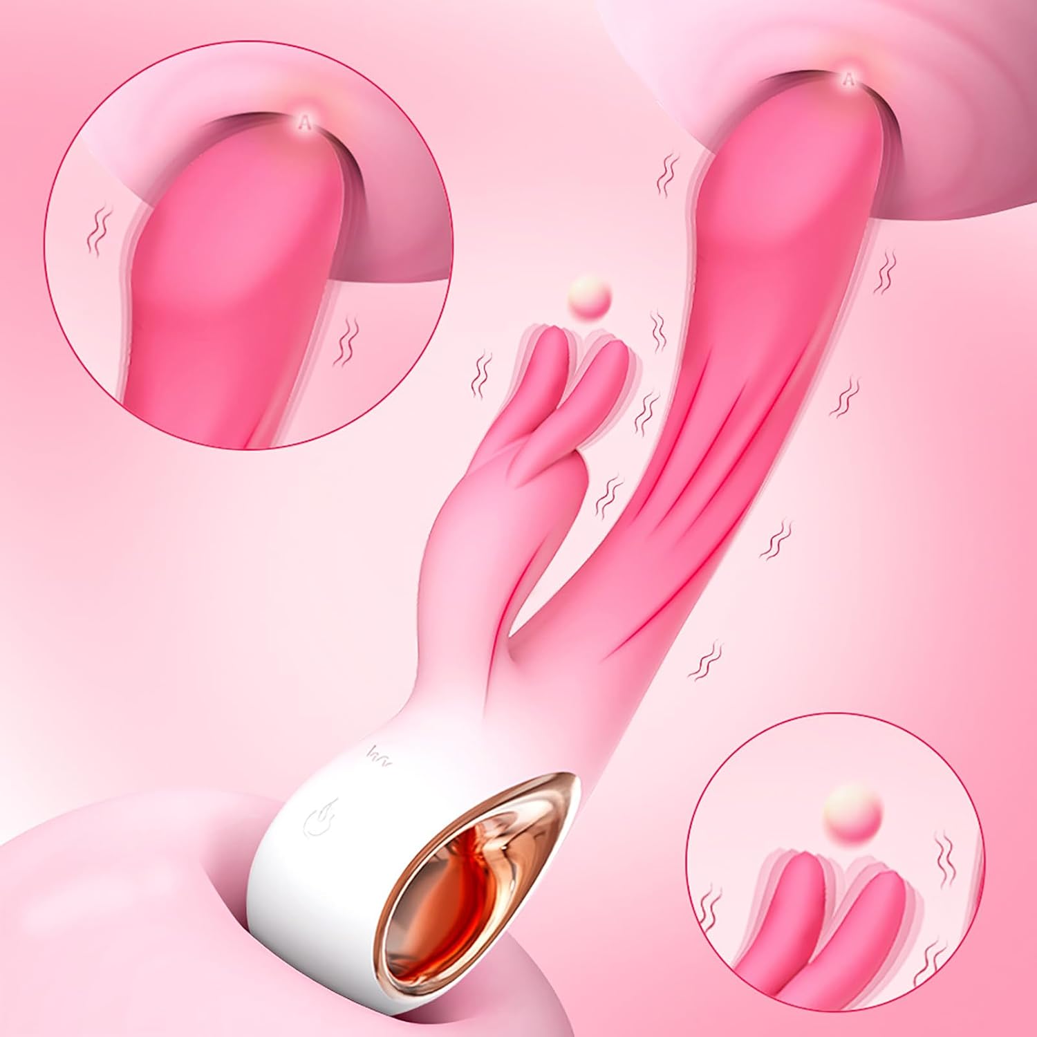 LYAMais Vibration for Women, Dildo Vibrator, G-Spot Vibrator Sets with Clitoral Stimulation, Rabbit Vibrators, 10 Vibration Modes, Clitoris Stimulator for Her, Sex Toy for Couples (Colour Gradient – Bild 3