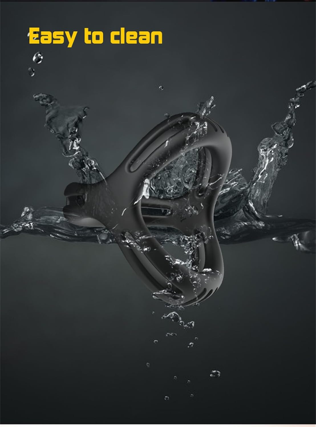 Multifunctional Silicone Yoga Ring Black Y Shape Silicone Tool, Stress Relief Ring Toy – Bild 3