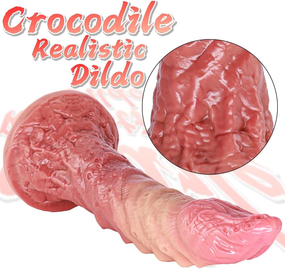 Alien Monster Dildo Realistic Crocodile Dildos Sex Toy for Women Masturbators with Suction Cup Prostate Stimulation Plug G-Spot Dilo Tail for Women for Men sxvytuo – Bild 2