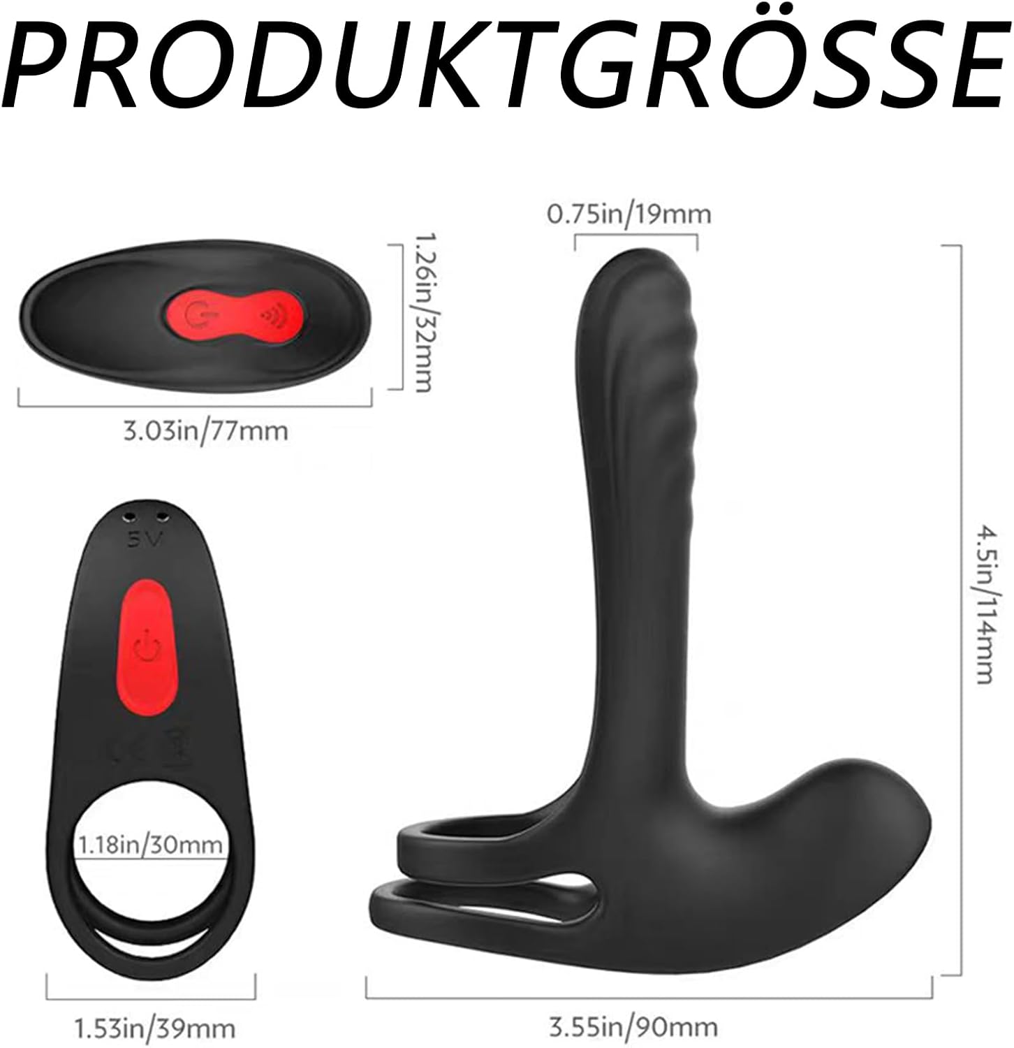 Ring Vibrator Sex Toy for Couples, Ring Erotic Sex Toy for Men with 9 Vibration Modes, Sex Toy Sets for Men Couples Vibrator Sets – Bild 5