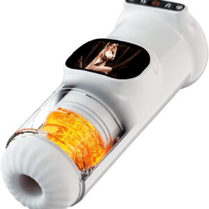 Electric Masturbator Man Hands-Free Cup, Intelligent Visualisation Masturbating for Men with 9 Modes of Stretching and Vibration, Pump Vibrator Sex Toy for Men Sex Toys