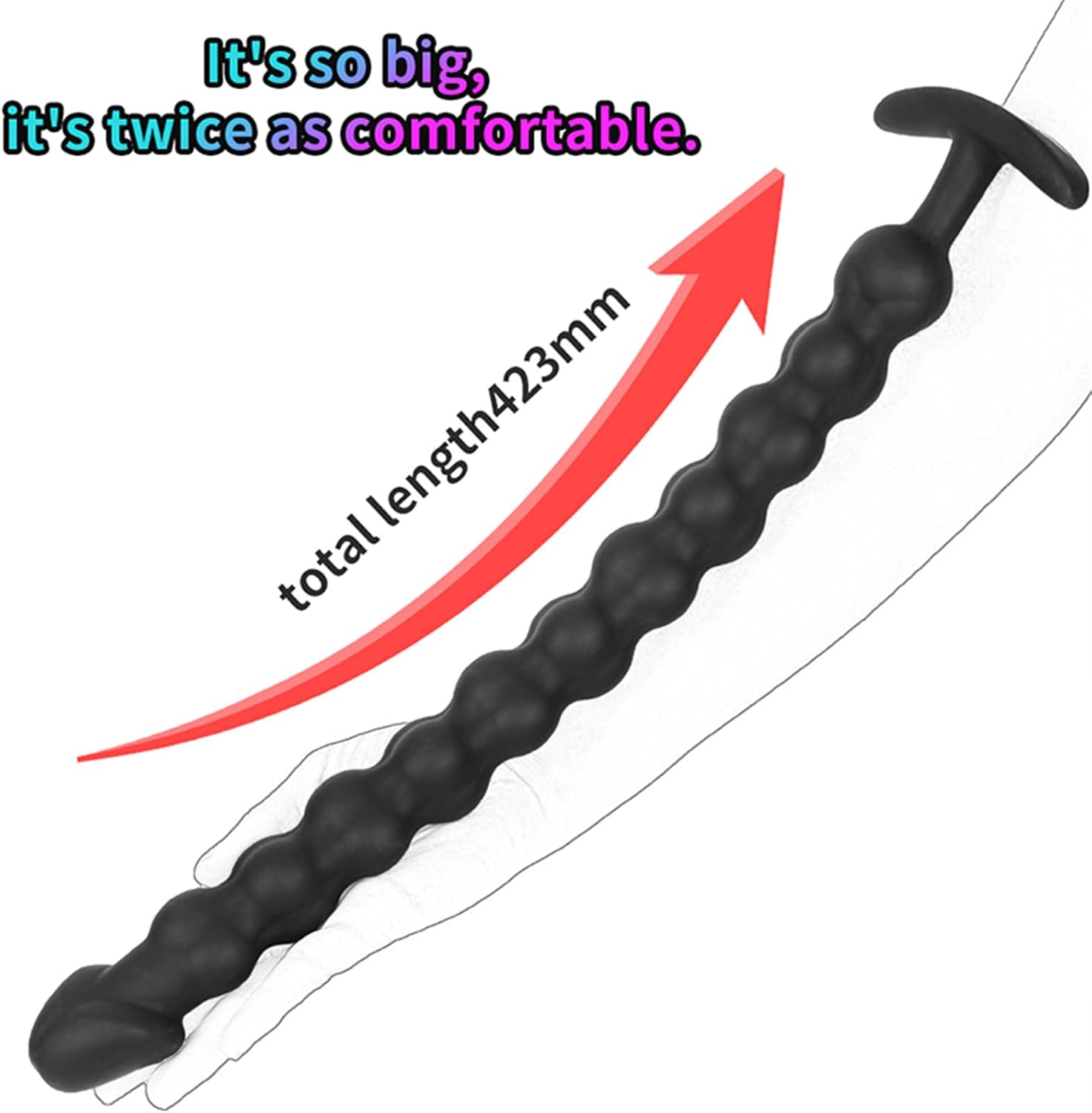 HYSMY Pull Beads with Beads Pull Rings Chain Dildo Neutral Plug Suitable for Couples and Individuals Body Safety Silicone Sex Toy (M) – Bild 9