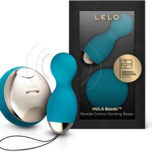 LELO HULA Beads, Ocean Blue – Twisting, Turining and Vibrating Pleasure Beads (Kegal Balls for Women) – Ben Wa Kegel Balls 1 Year Warranty
